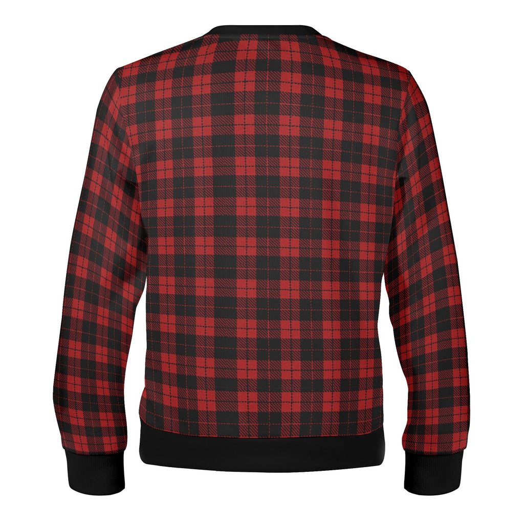 069 Karo-Sweater | Unisex Pullover mit 069 Print | Streetwear Frankfurt