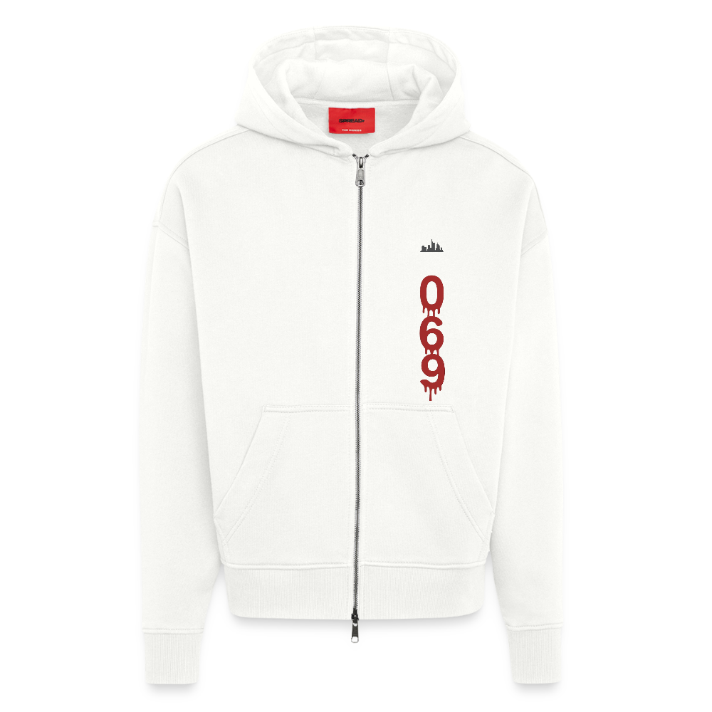 Heavyweight Oversized Organic Kapuzenjacke Made in EU - OFF WHITE