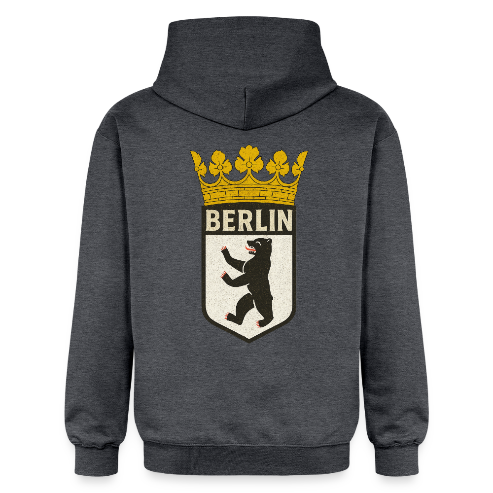 Hoodie4 - Dunkelgrau meliert