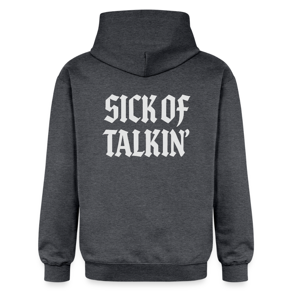 Hoodie5 - Dunkelgrau meliert