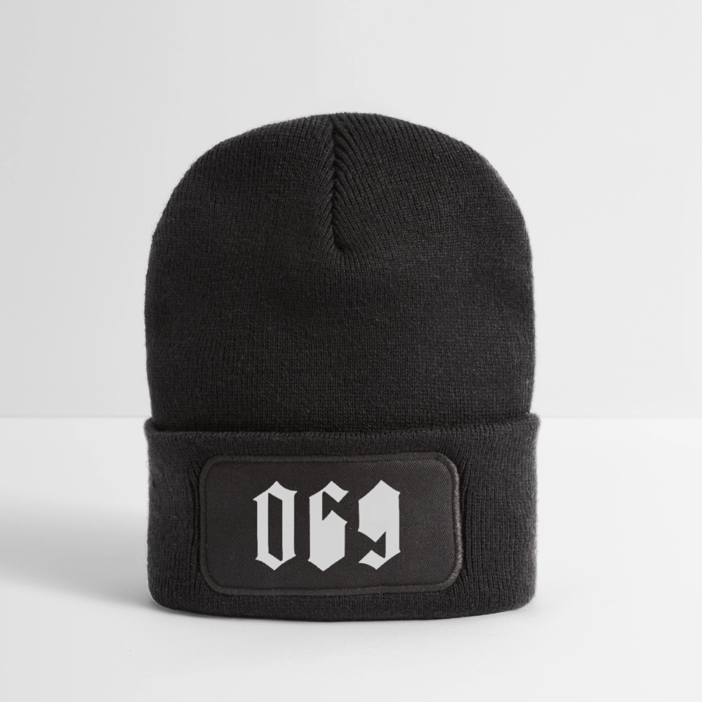 Recycelte Patch Beanie - Dunkelgrau