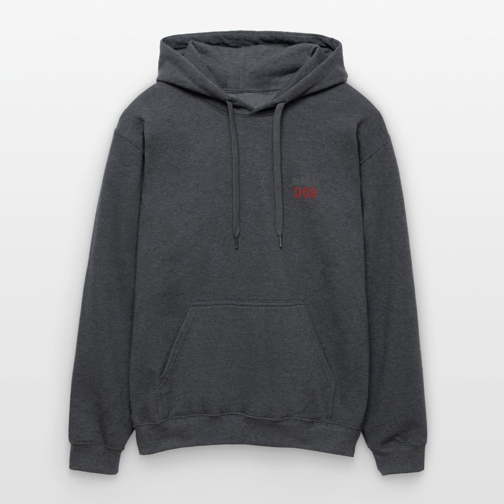 Hoodie1 - Dunkelgrau meliert
