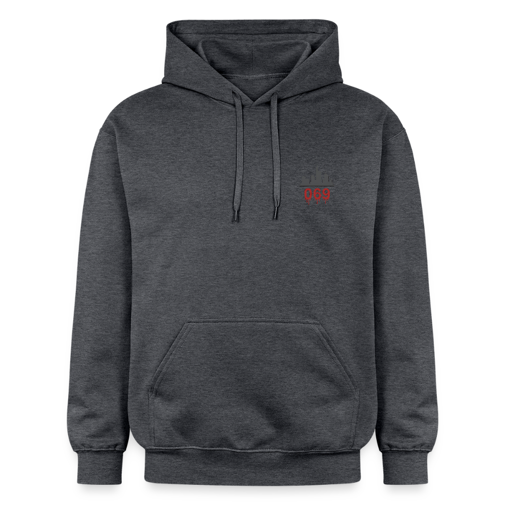 Hoodie1 - Dunkelgrau meliert
