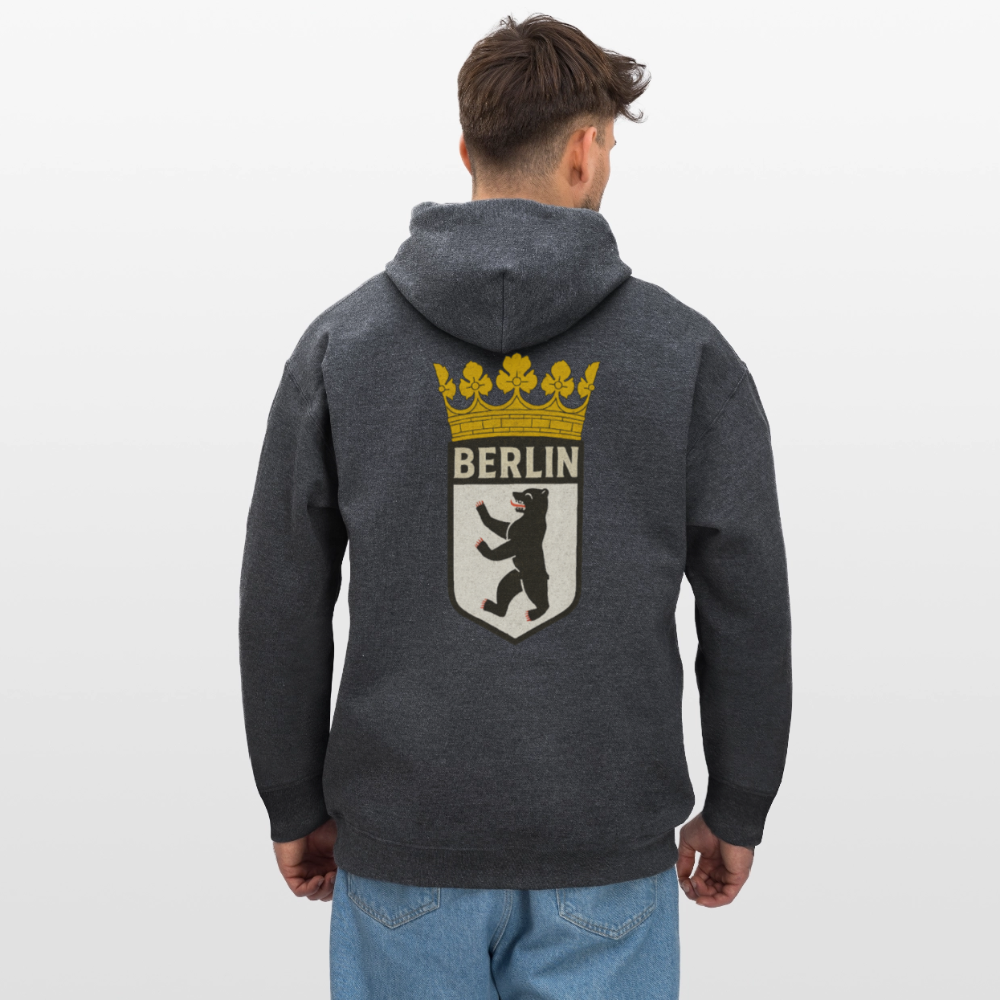 Hoodie4 - Dunkelgrau meliert