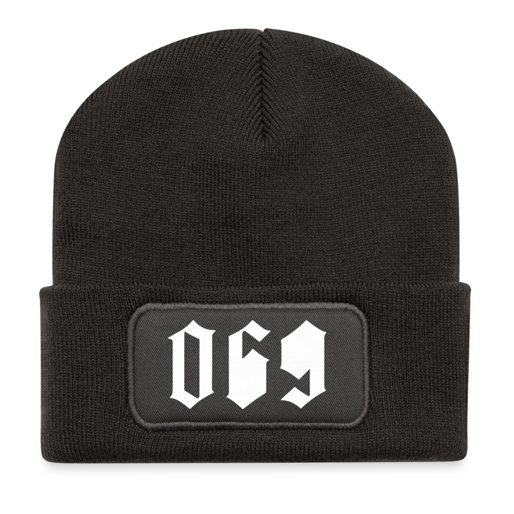 Recycelte Patch Beanie - Dunkelgrau