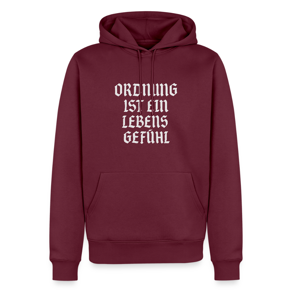 Männer Premium Hoodie - Burgunderrot