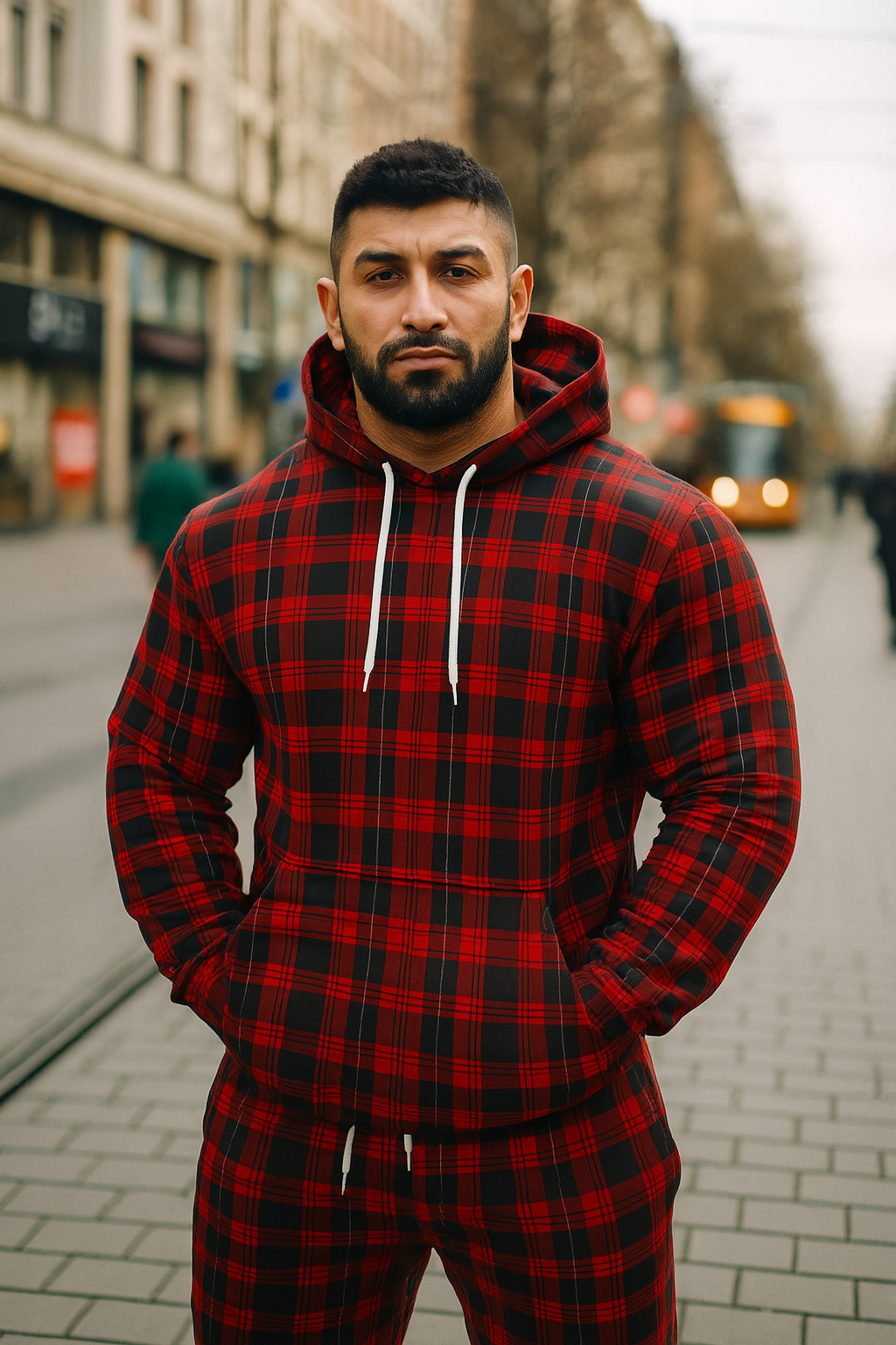 Frankfurt Tracksuit – Rot-Schwarz Kariert